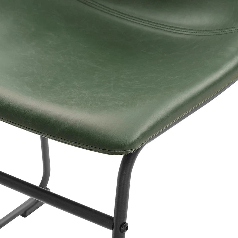 Taburete de mostrador de cuero sintético de 26 pulgadas