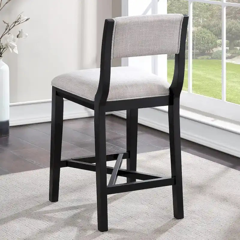 Taburete de mostrador de madera maciza Burbank