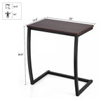 Mesa auxiliar de sofá, mesa auxiliar con forma de C, mesa auxiliar, mesa de bandeja para TV
