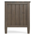 Mueble contemporáneo de madera maciza para TV y multimedia de 50 pulgadas de ancho en color marrón ahumado para televisores de hasta 55 pulgadas - 16p x 50an x 20al