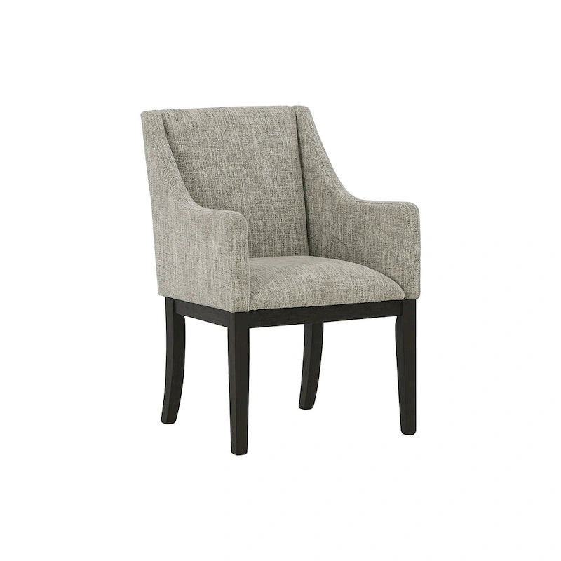 Sillón de comedor tapizado color marrón oscuro - 21AN x 24P x 36AL