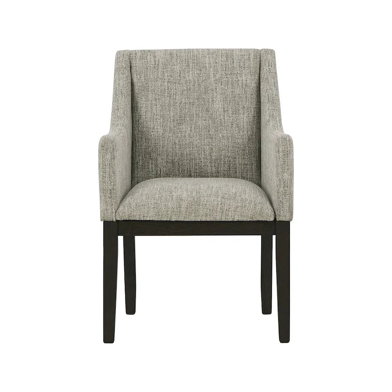 Sillón de comedor tapizado color marrón oscuro - 21AN x 24P x 36AL