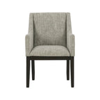 Sillón de comedor tapizado color marrón oscuro - 21AN x 24P x 36AL