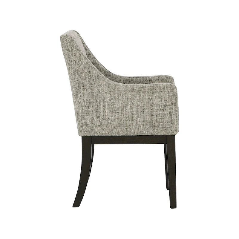 Sillón de comedor tapizado color marrón oscuro - 21AN x 24P x 36AL