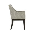 Sillón de comedor tapizado color marrón oscuro - 21AN x 24P x 36AL