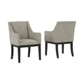 Sillón de comedor tapizado color marrón oscuro - 21AN x 24P x 36AL