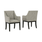 Sillón de comedor tapizado color marrón oscuro - 21AN x 24P x 36AL