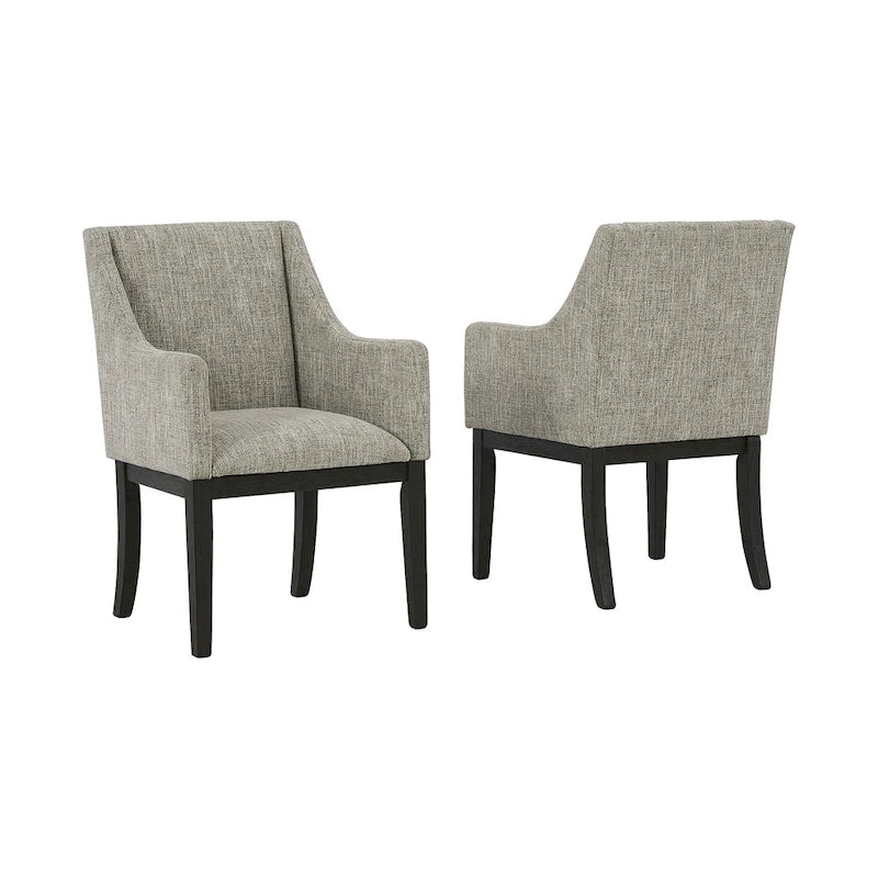 Sillón de comedor tapizado color marrón oscuro - 21AN x 24P x 36AL