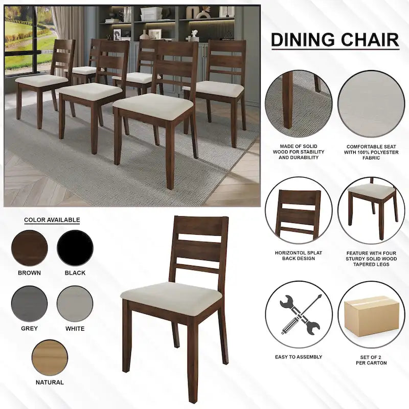 Sillas de comedor elegantes de madera