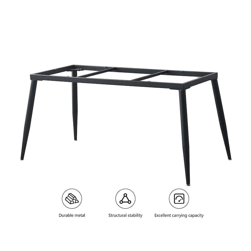 Mesa de comedor de cocina rectangular blanca de 70,8 pulgadas, con tablero de mármol de piedra sinterizada y patas de metal
