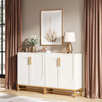 Mueble aparador con almacenamiento, aparador moderno de 4 puertas con estante ajustable para sala de estar, cocina, comedor, pasillo