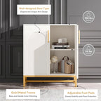 Mueble aparador con almacenamiento, aparador moderno de 4 puertas con estante ajustable para sala de estar, cocina, comedor, pasillo