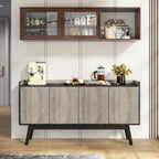 Aparador de cocina de 55 pulgadas, mesa de buffet, barra de café con almacenamiento y puertas para comedor, sala de estar, entrada