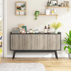 Aparador de cocina de 55 pulgadas, mesa de buffet, barra de café con almacenamiento y puertas para comedor, sala de estar, entrada