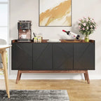 Aparador de cocina de 55 pulgadas, mesa de buffet, barra de café con almacenamiento y puertas para comedor, sala de estar, entrada