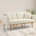 Sillón sin brazos seccional modular de lino