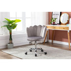 Silla de oficina doméstica giratoria tapizada en terciopelo con altura ajustable