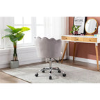 Silla de oficina doméstica giratoria tapizada en terciopelo con altura ajustable