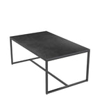 Mesa de centro rectangular Frame - Mesa auxiliar de mármol y metal