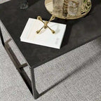 Mesa de centro rectangular Frame - Mesa auxiliar de mármol y metal