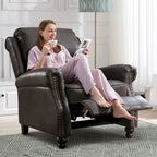 Club reclinable Armchair Pushback con decoración de remaches