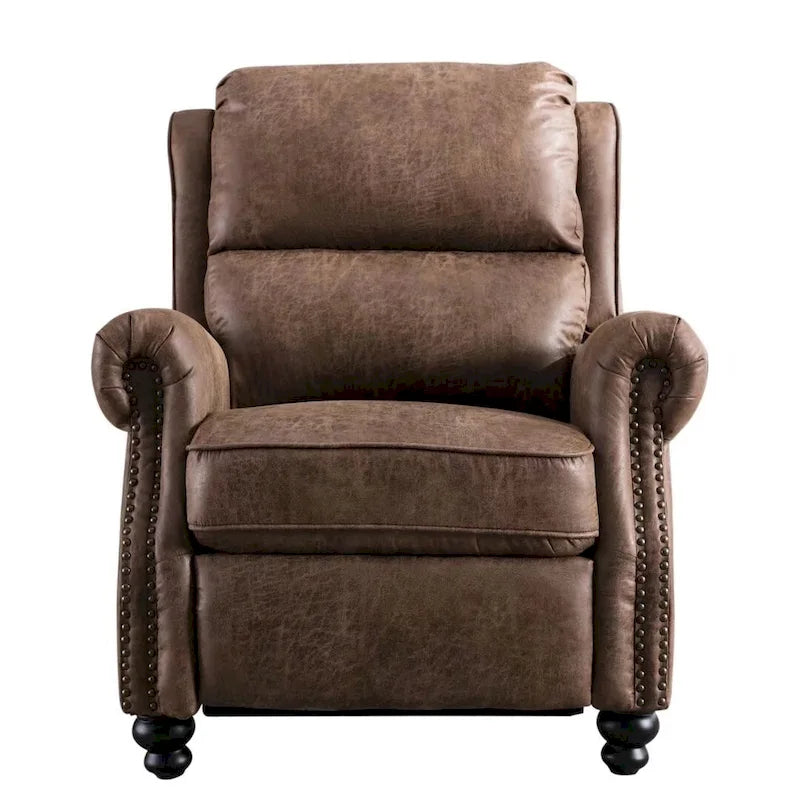 Club reclinable Armchair Pushback con decoración de remaches