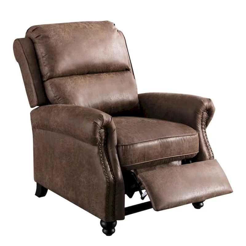 Club reclinable Armchair Pushback con decoración de remaches