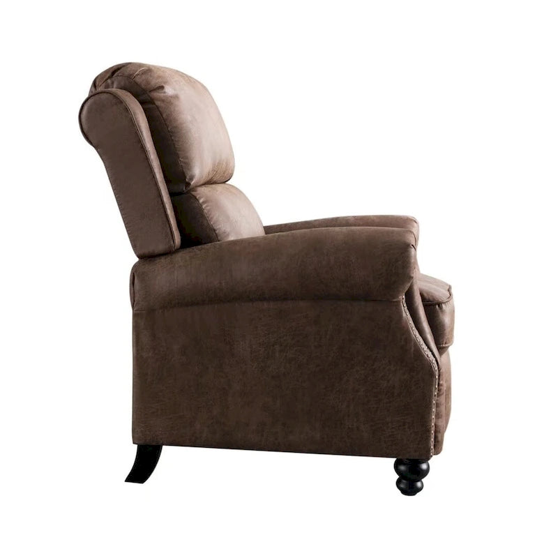 Club reclinable Armchair Pushback con decoración de remaches