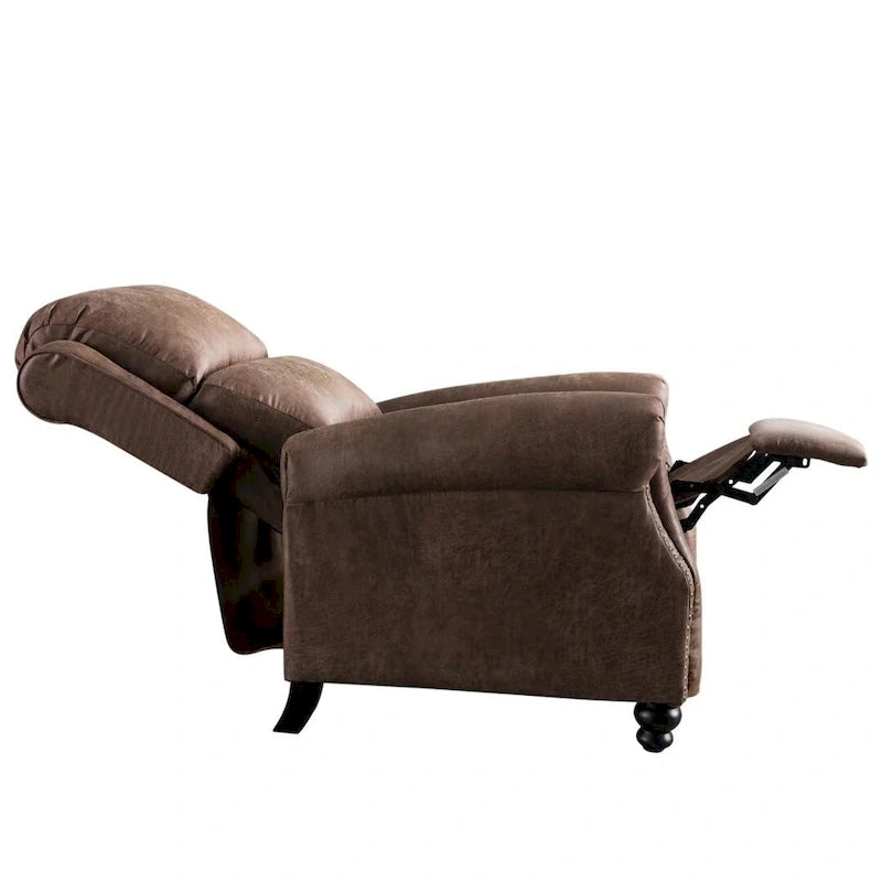 Club reclinable Armchair Pushback con decoración de remaches