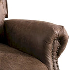 Club reclinable Armchair Pushback con decoración de remaches