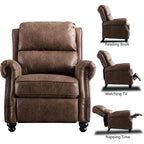 Club reclinable Armchair Pushback con decoración de remaches