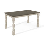 Juego de comedor de 7 piezas bicolor elegante de mediados de siglo