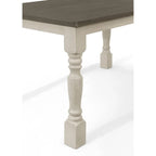 Juego de comedor de 7 piezas bicolor elegante de mediados de siglo