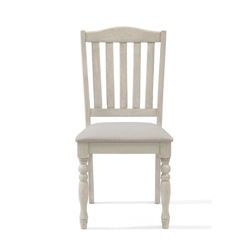 Juego de comedor de 7 piezas bicolor elegante de mediados de siglo