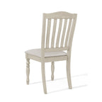 Juego de comedor de 7 piezas bicolor elegante de mediados de siglo
