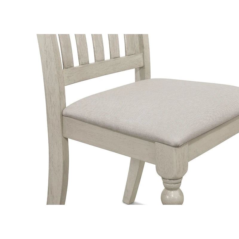 Juego de comedor de 7 piezas bicolor elegante de mediados de siglo