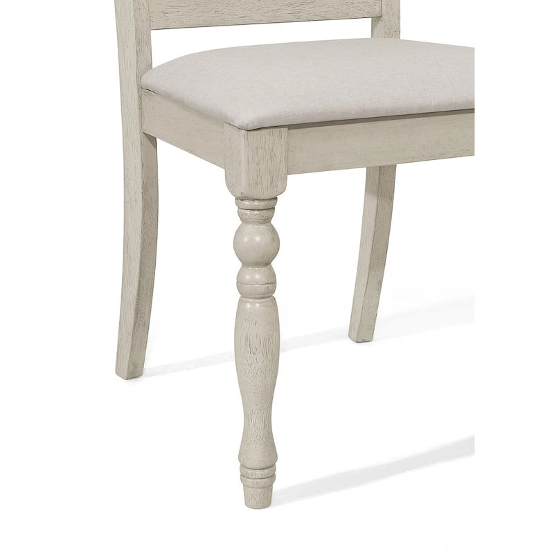 Juego de comedor de 7 piezas bicolor elegante de mediados de siglo