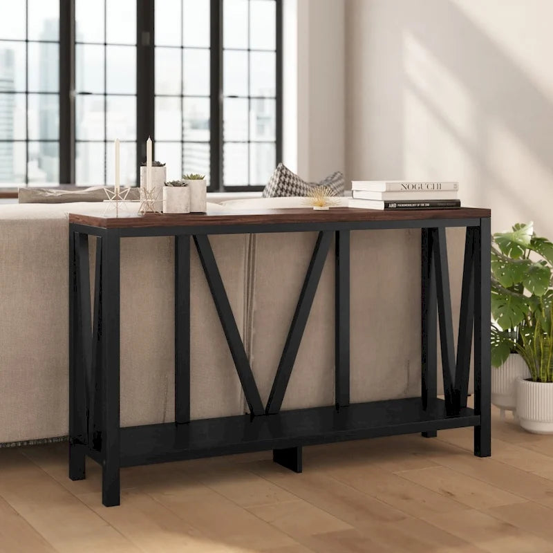 Mesa Consola Rústica Estilo Casa de Campo para Entrada