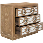 Mini cajonera de níquel con 3 cajones - 32 AN x 16 PR x 29 AL