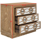 Mini cajonera de níquel con 3 cajones - 32 AN x 16 PR x 29 AL