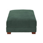 Puf de pana con base de madera maciza