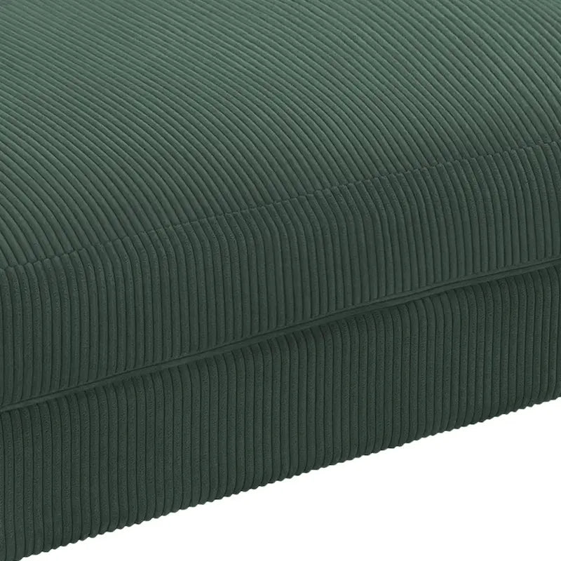 Puf de pana con base de madera maciza