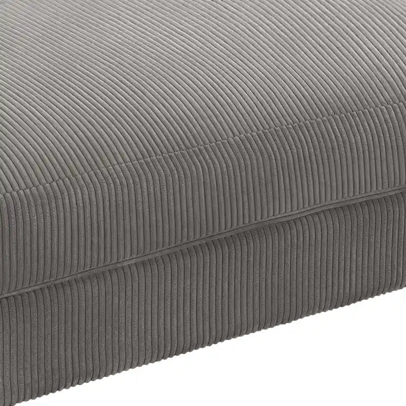Puf de pana con base de madera maciza