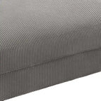 Puf de pana con base de madera maciza