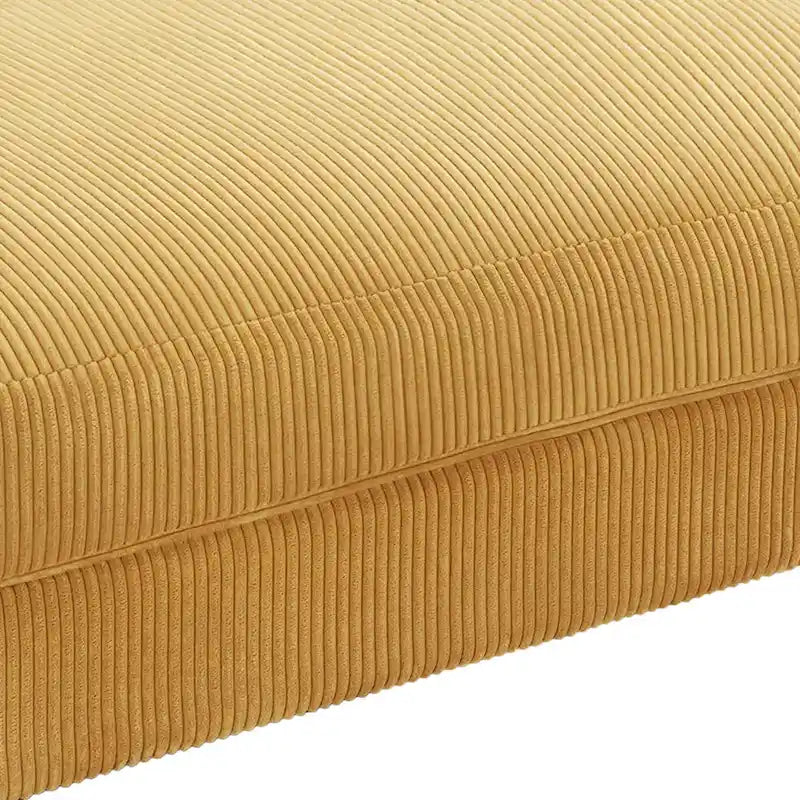 Puf de pana con base de madera maciza