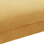 Puf de pana con base de madera maciza