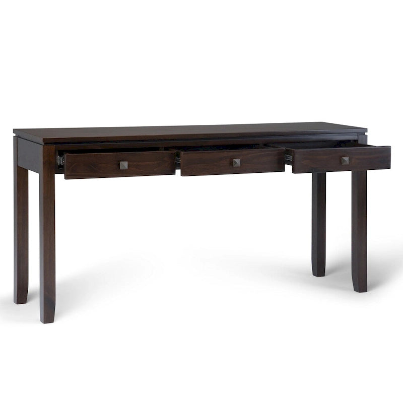 Mesa de Sofá Consola Contemporánea de MADERA MACIZA Essex de 60 pulgadas de Ancho - 60 x 15 x 29.5