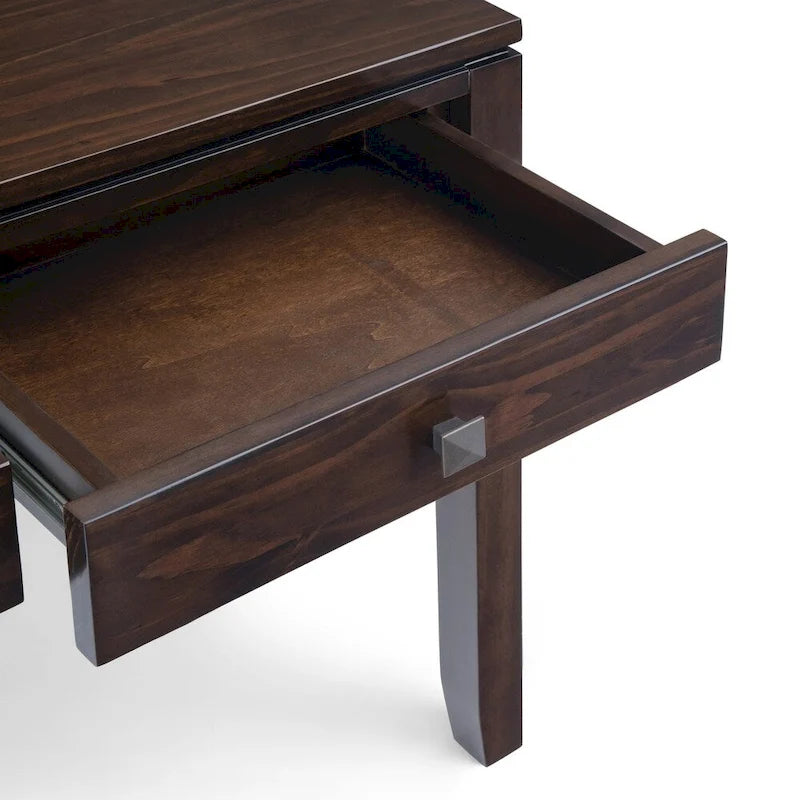 Mesa de Sofá Consola Contemporánea de MADERA MACIZA Essex de 60 pulgadas de Ancho - 60 x 15 x 29.5