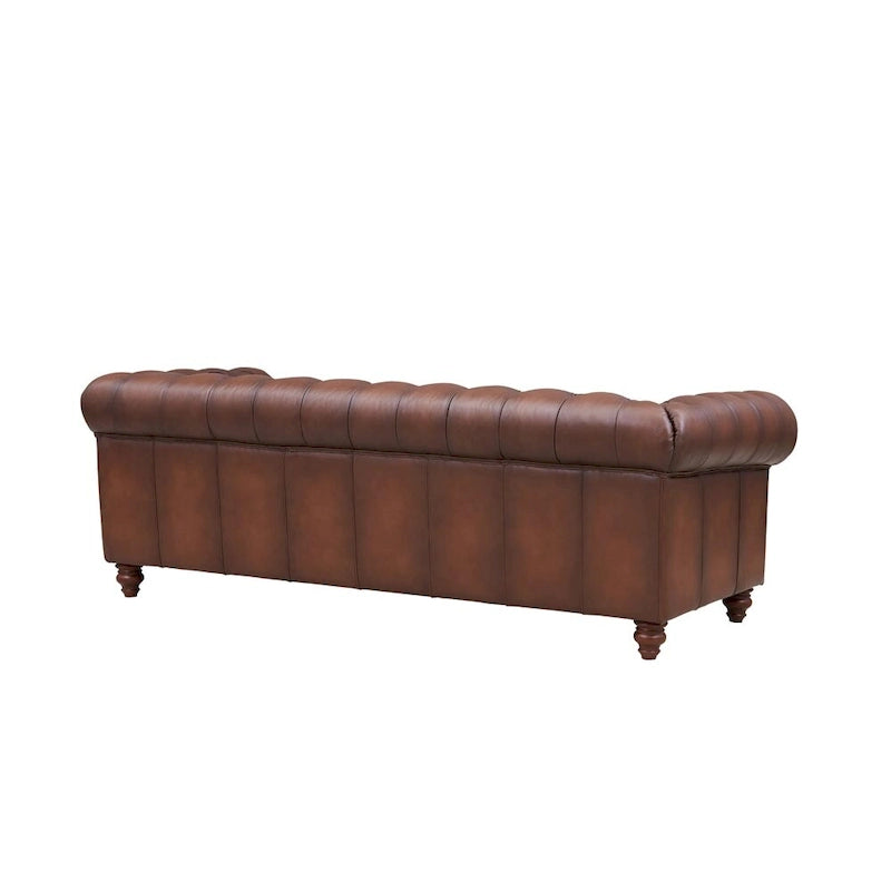 Sofá, diván y sillón Chesterfield de cuero de grano superior