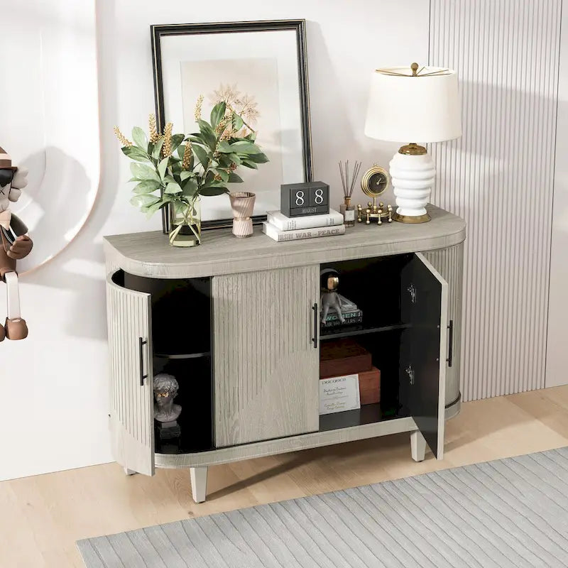 Mesa de centro de madera y mueble de bar de 47.2 pulgadas